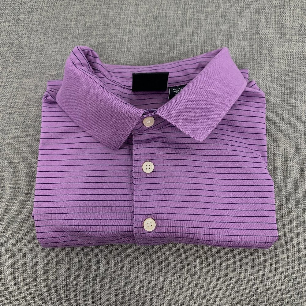 Jos. A. Bank Polo Traditional Fit Medium Purple Short Sleeve Collared